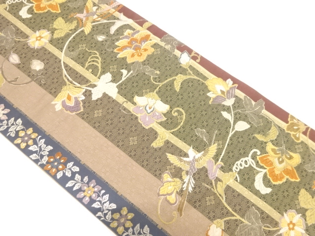 O0704 美品 逸品 豪華 唐織 河合美術織物 正絹 袋帯 【公式通販】